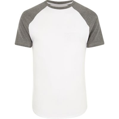 Grey contrast raglan t-shirt